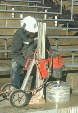 Core drilling at KSU stadium